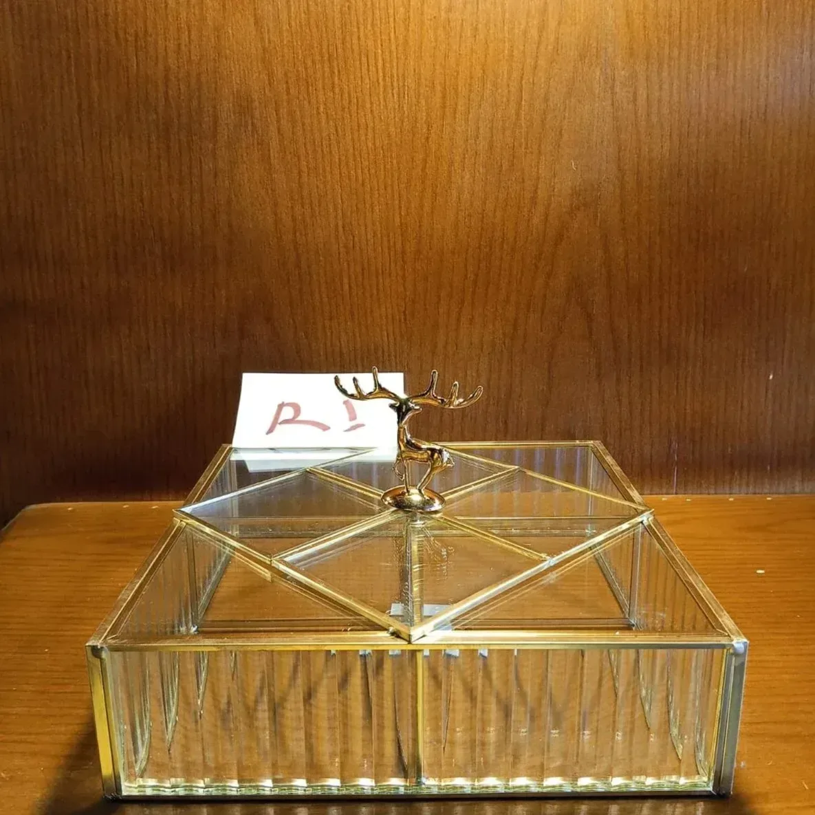 Glass Serving Box with Deer Lid