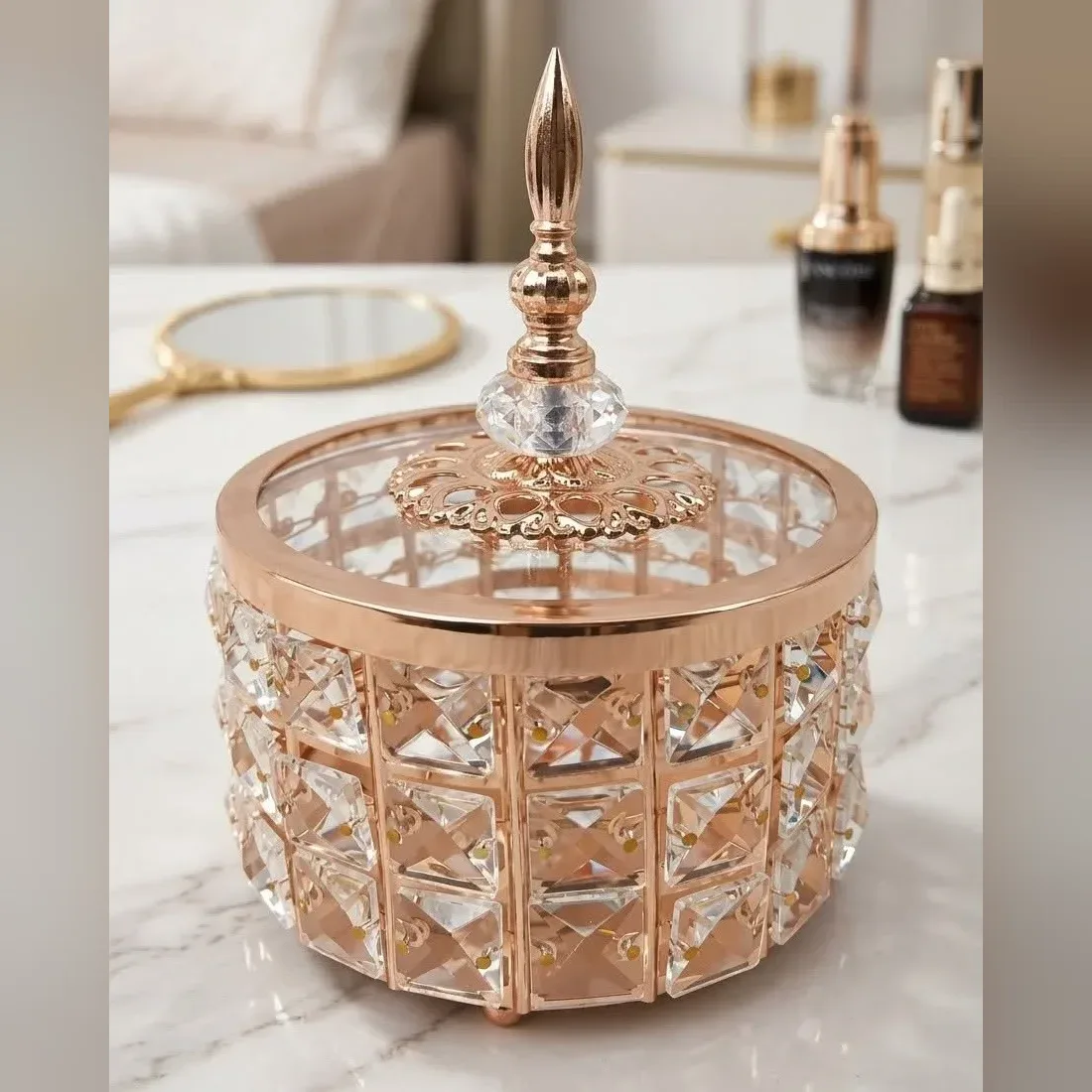 Crystal Jewelry Box with Lid