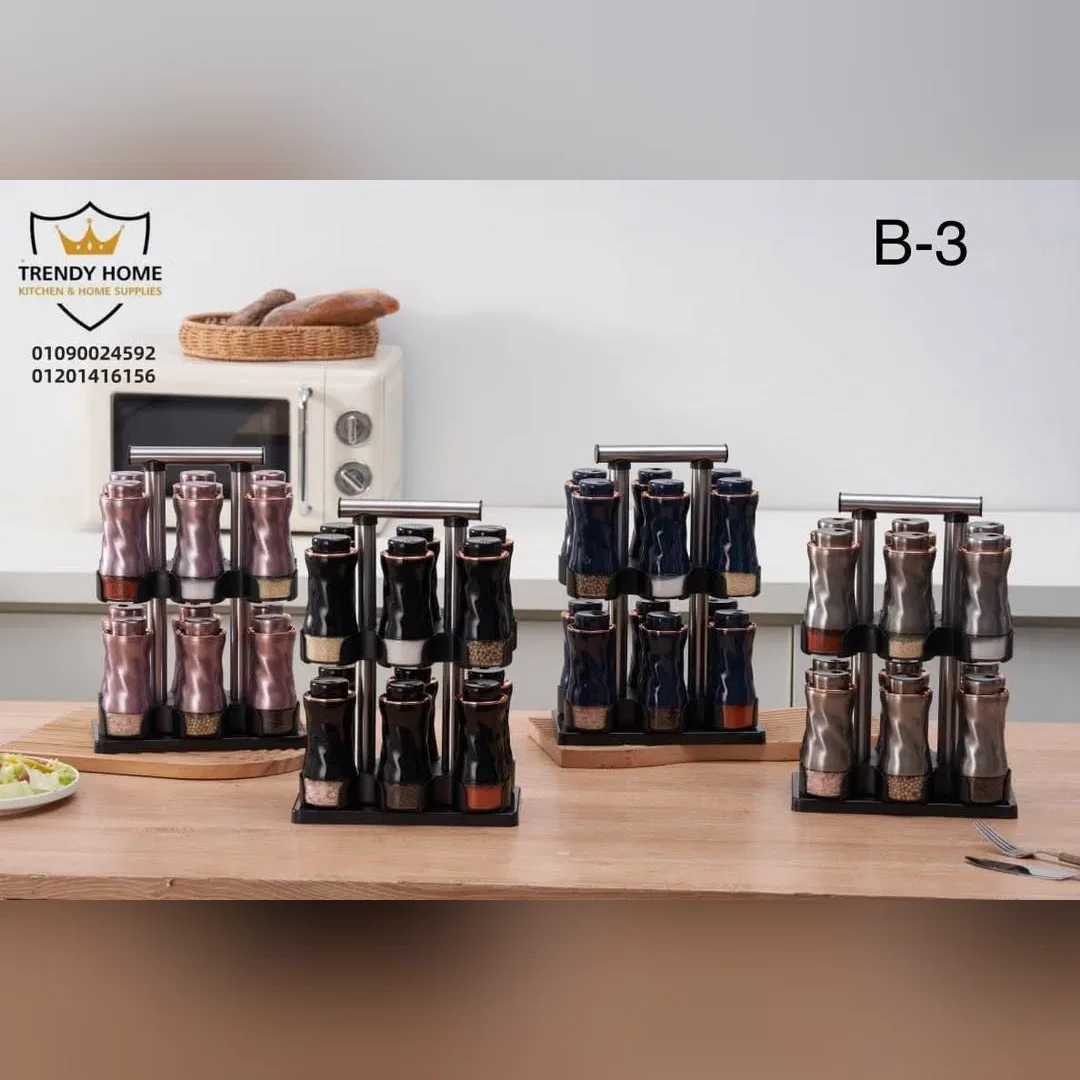 Spice Rack with Glass Jars