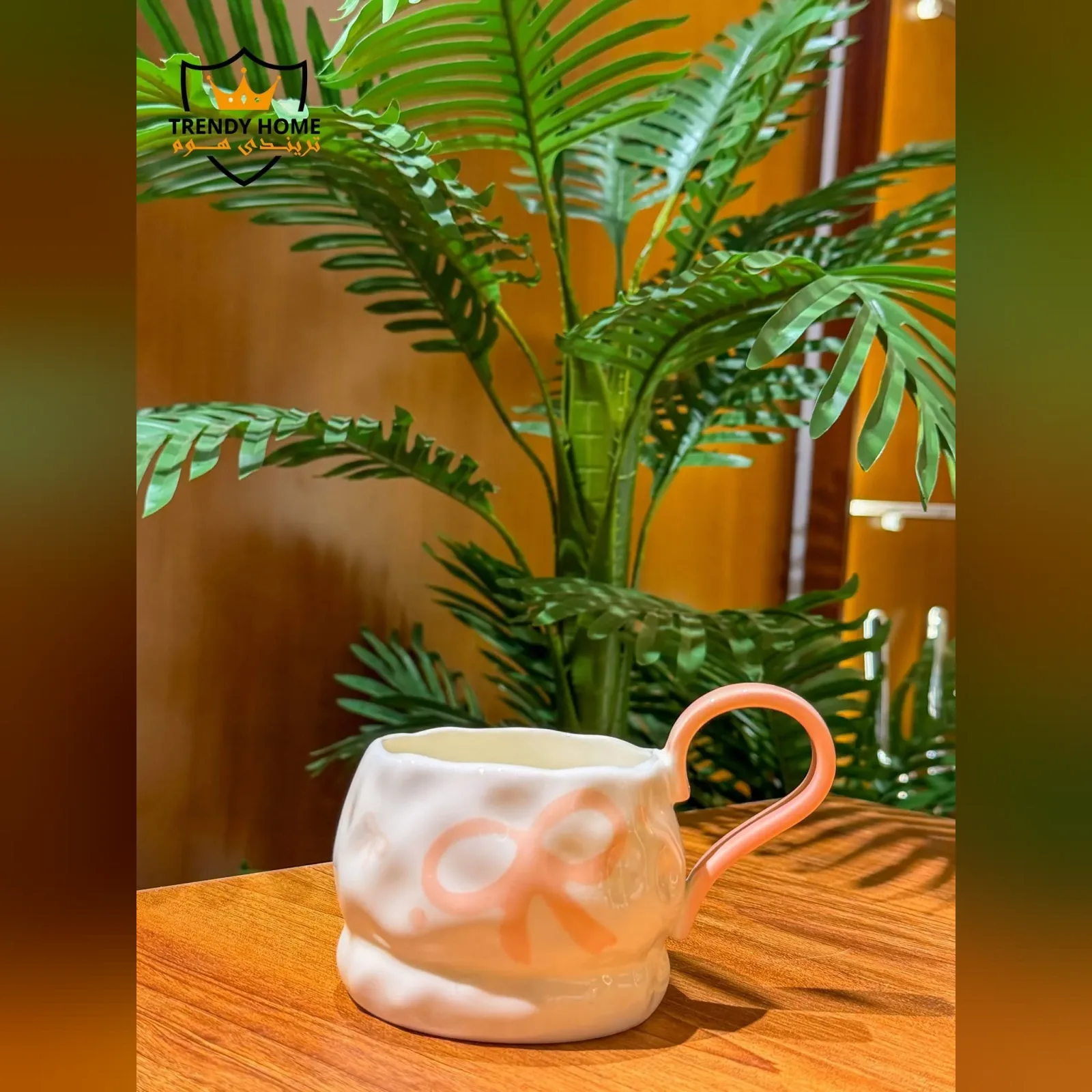 Ceramic Mug with Pink Bow