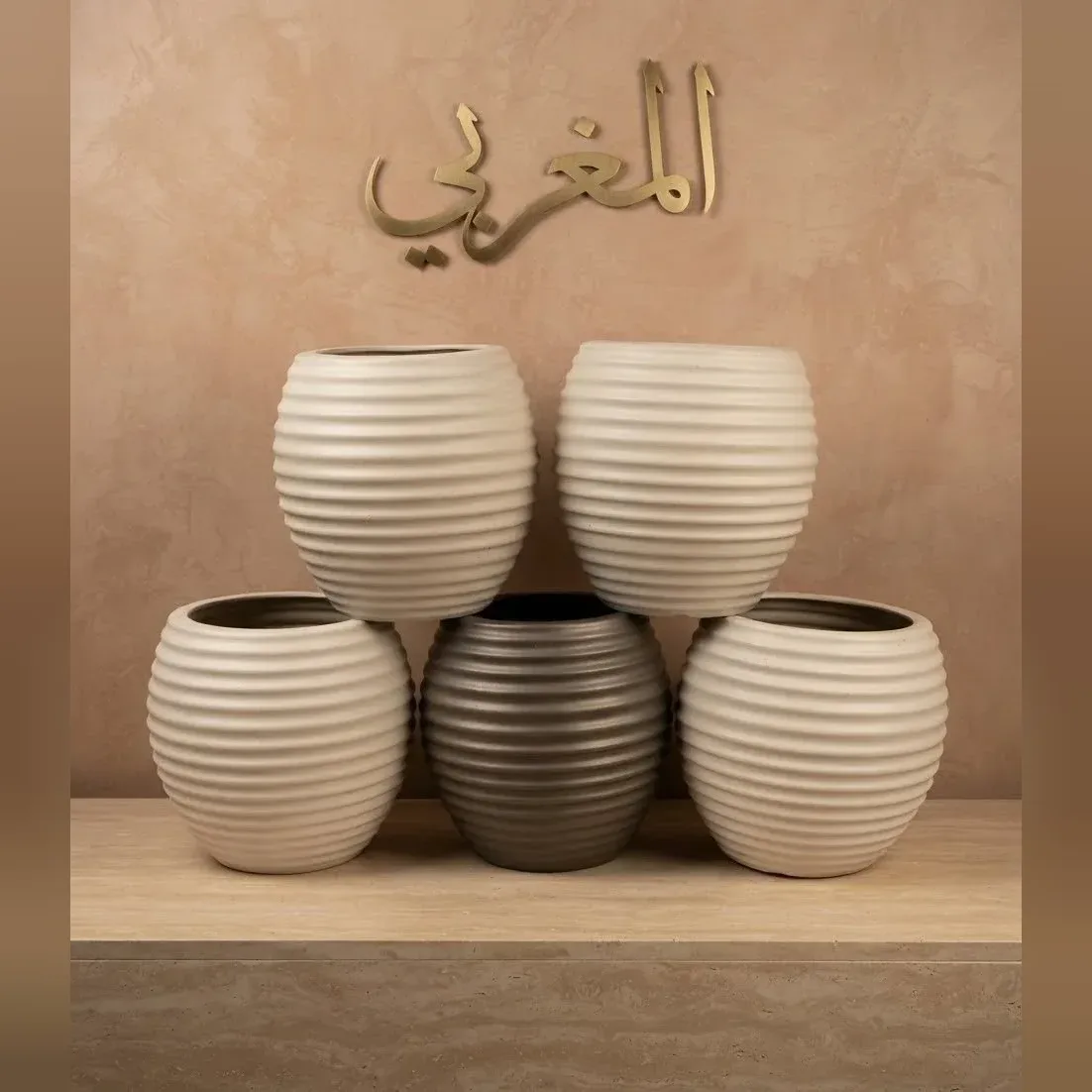 قصرية زرع سيراميك مضلعة