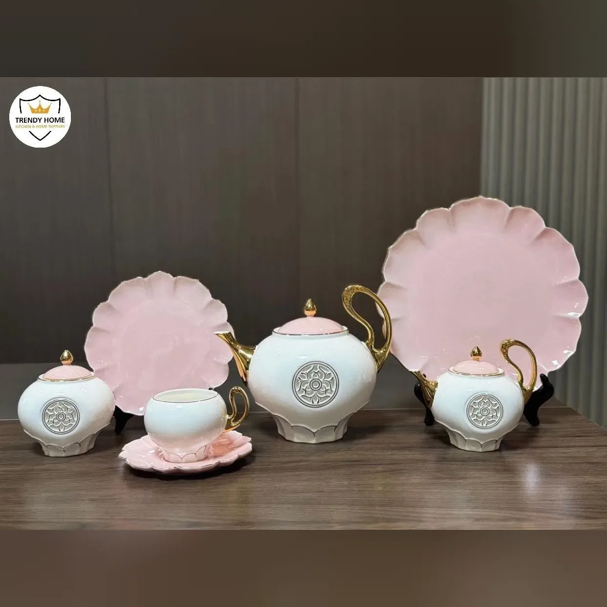 Pink Porcelain Tea Set