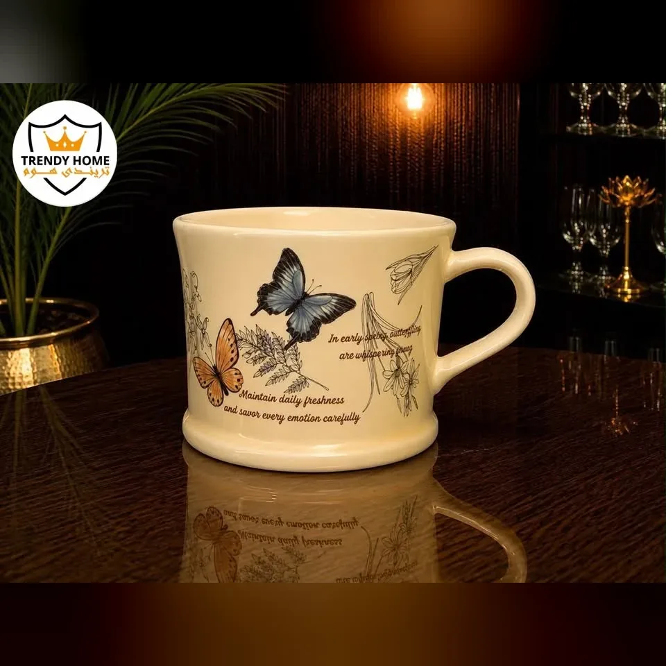 Butterfly Print Ceramic Mug
