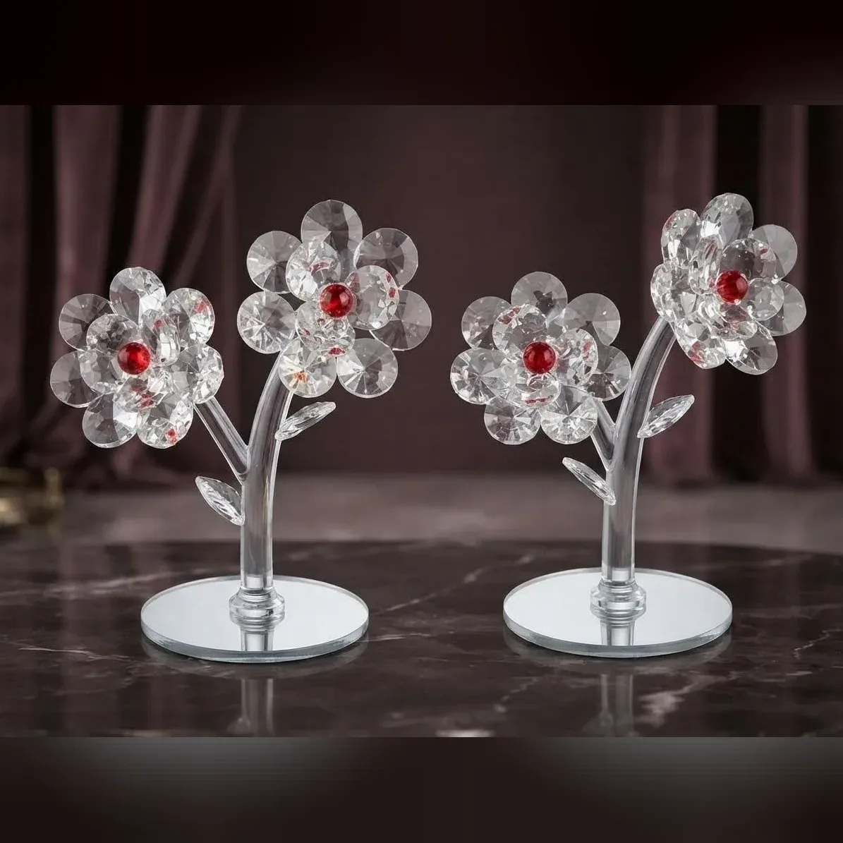 Crystal Flower Figurine
